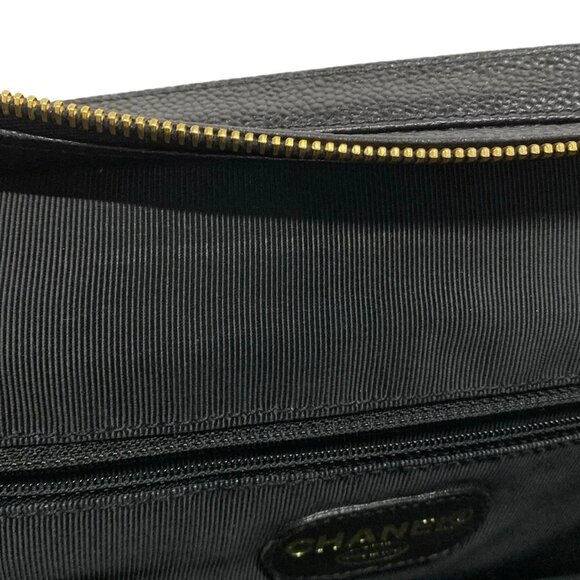 Auth CHANEL - A08045/X01019 Black Calfskin Shoulder Bag Gold hardware - Picture 16 of 16